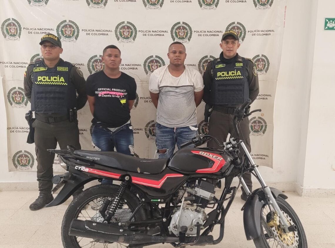 Capturan en flagrancia a dos atracadores en Riohacha