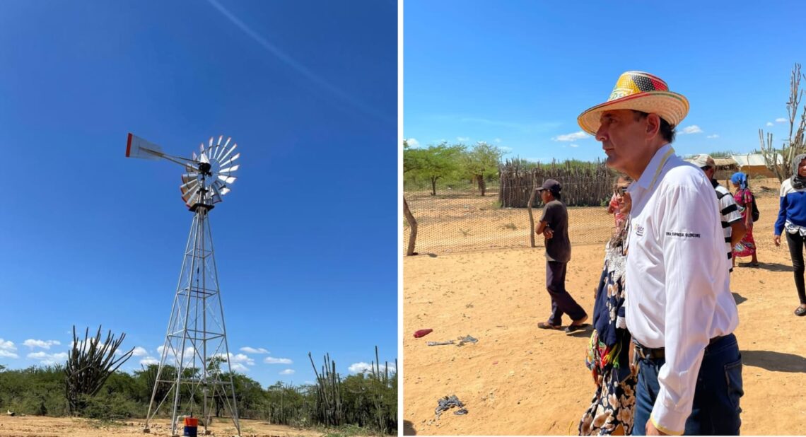 Cerrejón reparó un molino de viento que mejora el acceso al agua a la comunidad wayuu Karraloutamana