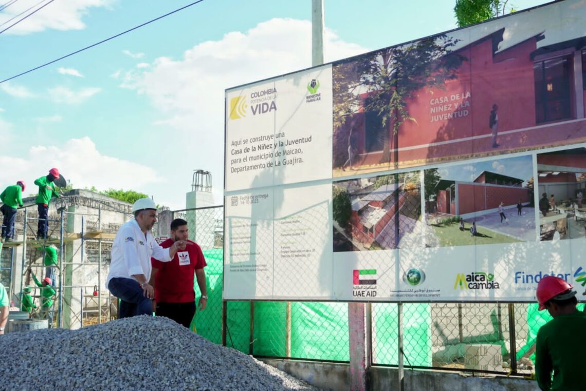 Avanza con éxito la construcción de la Casa de la Niñez y Juventud en Maicao