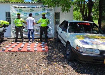 Cae sujeto con 24 kilos de cocaína en vías de La Guajira