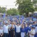 La fuerza azul de Vicente Berardinelli se tomó las calles de Barrancas con una masiva caminata