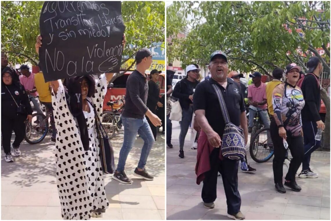 Maicaeros marcharon por la NO violencia en la vía hacia Paraguachón