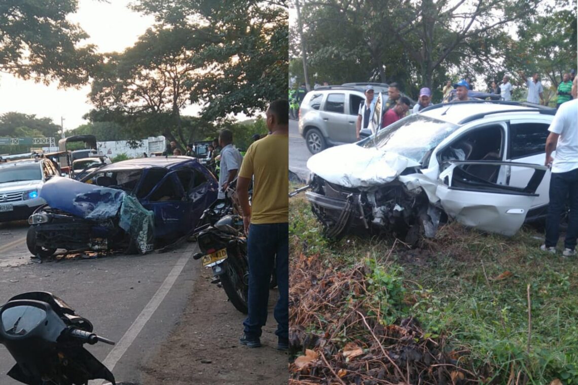 Violento accidente de tránsito en el sur de La Guajira cobró la vida de dos personas y dejó cinco heridos
