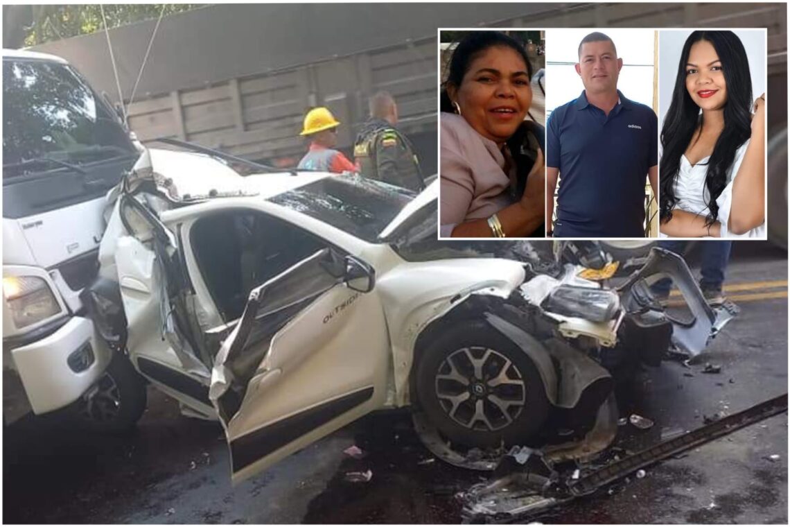 Cinco personas residenciadas en Riohacha resultaron lesionadas en múltiple choque en vía de Santander