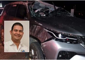 Alcalde de Codazzi y su familia sufrieron un aparatoso accidente de tránsito
