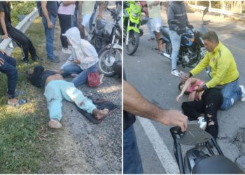 Gigantesco hueco ocasionó accidente de tránsito en zona rural de Albania