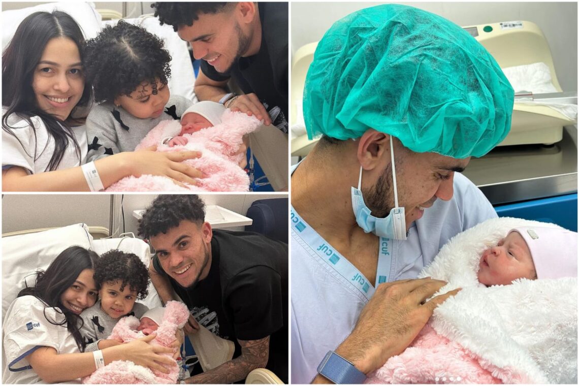 Nació Charlotte, la segunda hija del futbolista guajiro Luis Díaz