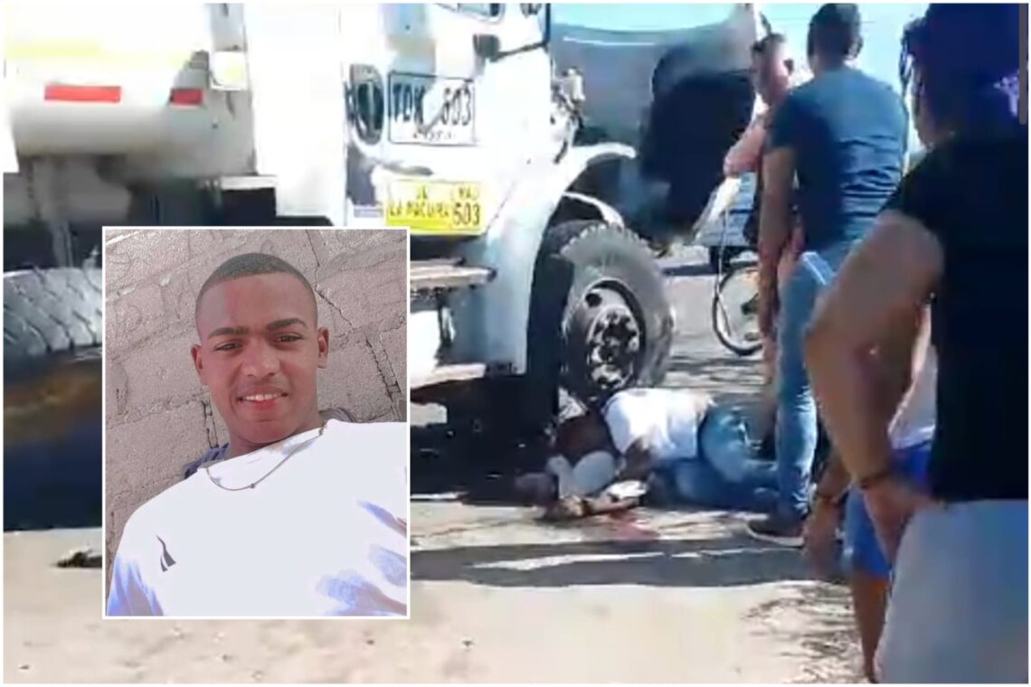 Un joven murió aplastado por una volqueta en la vía Riohacha – La Florida