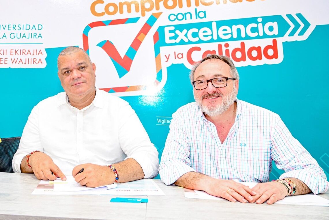 Uniguajira firma convenio de cooperación con la Universidad Internacional de La Rioja de España