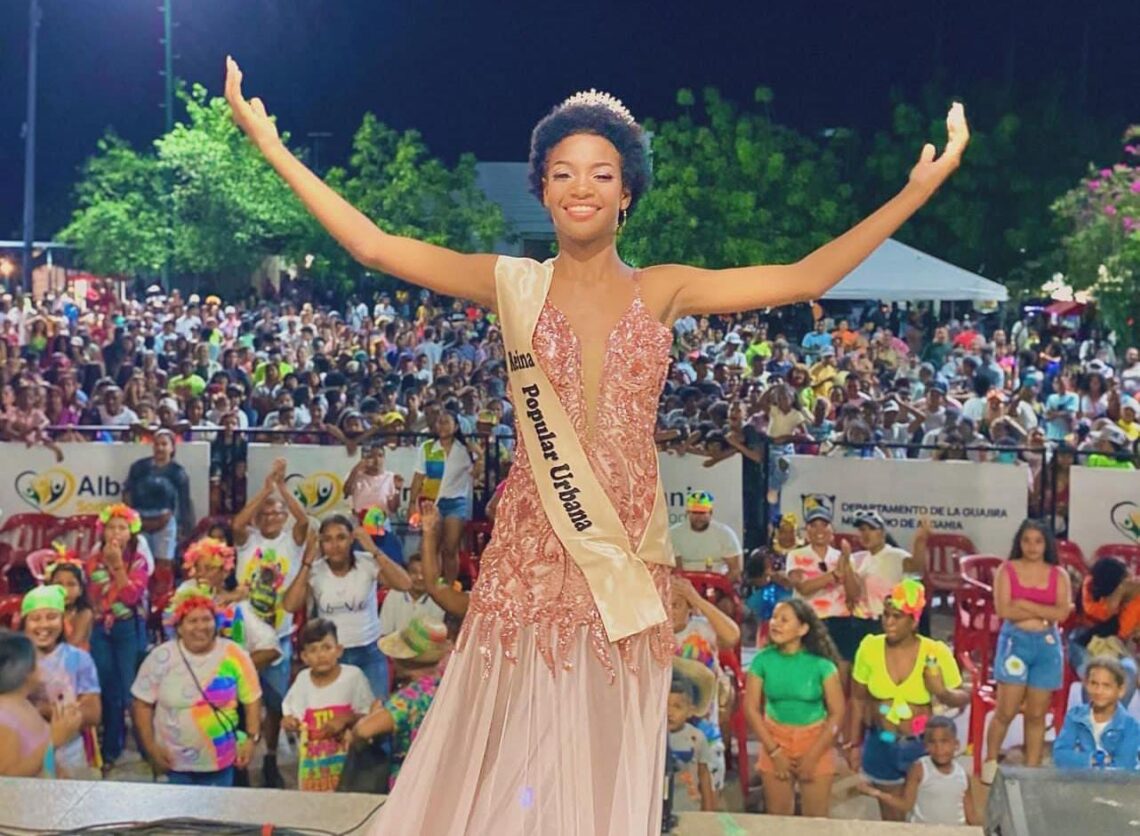 María Laura Santo cautivó al publico y al jurado, hoy es la nueva Reina del Carnaval de Albania, La Guajira