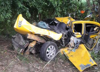 Aparatoso accidente de tránsito en zona rural de Riohacha deja un muerto y tres heridos