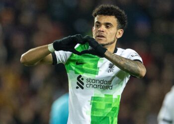 El guajiro Lucho Díaz marcó en la goleada del Liverpool ante el Sparta Praha por la Europa League