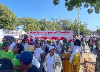 #EnImágenes || Así transcurrió la marcha de este 1 de mayo en Riohacha
