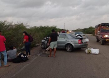 Tres heridos dejó un fuerte accidente de tránsito en la vía Riohacha – Maicao