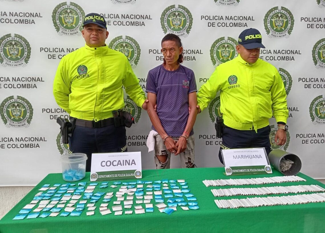 Con marihuana, cocaína y bazuco capturan a alias ‘El Flaco’ en Riohacha