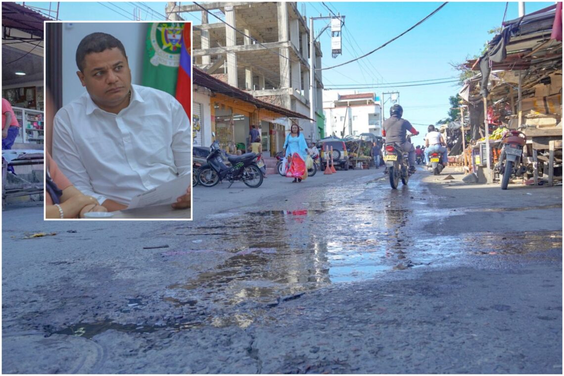 Riesgo de salud pública en el mercado viejo de Riohacha preocupa al alcalde Genaro Redondo